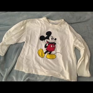 Zara&Disney Mickey Mouse cropped sweatshirt